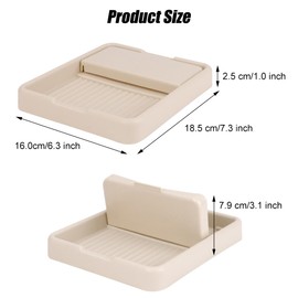 HAOTIAN-X 2 x Spoon Rest with Lid Holder for Stove Top, Spoon Holder for Kitchen Counter, Foldable Pot Lid Holder, Cooking Spoon, Utensil Rack, Kitchen Gadgets Accessories for Cooking (White)