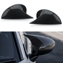 Femibon Door Side Mirror Cover for Honda Civic Accessories 2022 2023 2024 Aggressive Look Sport Door Side Mirror Cover（ Glossy Black）
