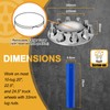 HQALTY Chrome Dome 2 Front Axle Cover Kit with 32mm/33mm