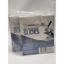 American Labs, 144 Pre Cleaned Optical Glass Blank Microscope Slides &amp; 200 Slips
