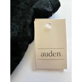 Auden Bralette Size Small Lightly Lined Scoop Neck Black Lace Mesh Wireless NWT