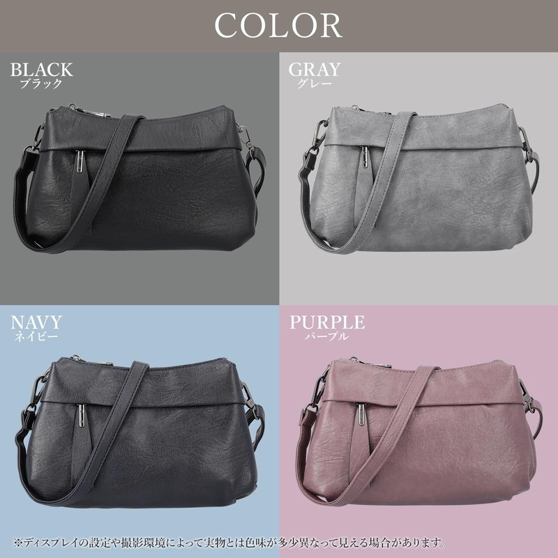 Haroi Women's 3-Way Shoulder Bag, Handbag, Crossbody Leather, Soft, Lamb