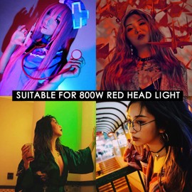 Studio Lighting Gel Filter Gel with 6 x Clips, 5 x Transparent Color Correction Daylight Filter Conversion for 800W Red Head Light Strobe Spotlight Flash Photography Photo Studio, 50x40cm