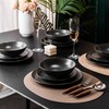 Ceramic Dinnerware Set 6 Pieces, Handmade Reactive Glaze Plates and