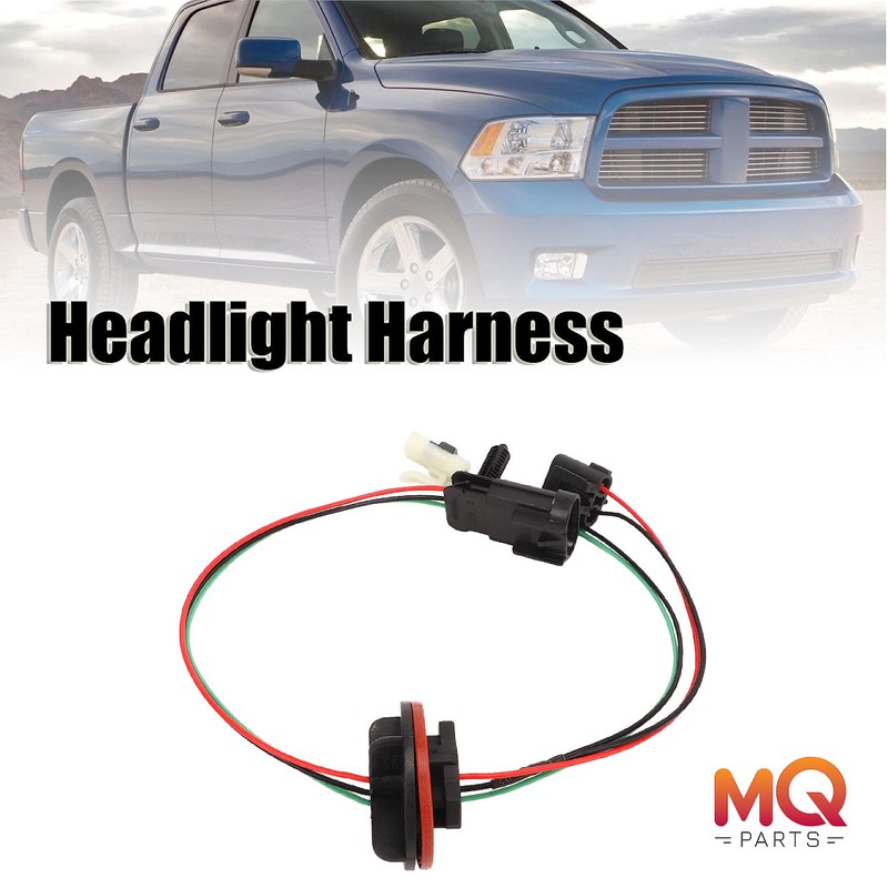 MQparts 2PCS 68193062AB Headlight Lamp Wiring Harness Compatible with Dodge