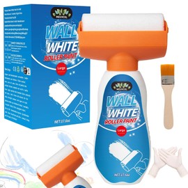 White Paint for Wall, 17.6 Floz Wall Touch Up Paint With Roller