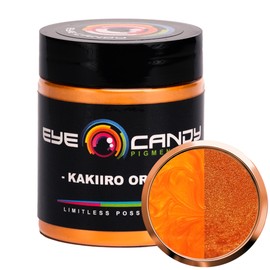 Eye Candy Pigments Premium Orange Mica Powder - Kakiiro Orange (25gr) - for Epoxy, Resin, Soap, Paint, Woodworking, Acrylic Pouring, Bath Bombs, Fishing Lures - DIY Arts and Crafts Additive