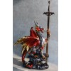 Red King's Knight Armored Dragon With Gothic Skull Sword Letter