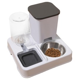 Cat Feeder and Water Dispenser - Automatic Cat Food Dispenser | Cat Food Feeder and Water Dispenser | Food Feeder and Waterer, Drinking Bottle for Small Medium Large Breed Cat