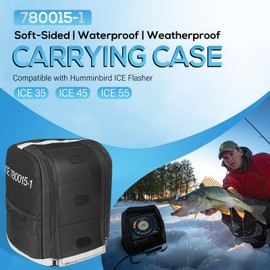Bonbo 780015-1 Carrying Case for Humminbird ICE Flasher ICE 35, ICE 45, ICE 55 Models, CC ICE Fishing Flasher Soft Sided Carrying Case Storage Travel Bag for Portable GPS Navigator