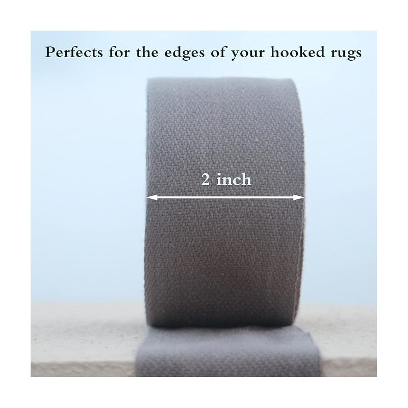 FUNORNAM 2Inch 5Yard Cotton Tufting Carpet Rug Binding Edge Bias