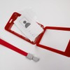 Quesuc 3-Piece Removable, Double-Sided Transparent, Plastic Card Case with Lanyard,
