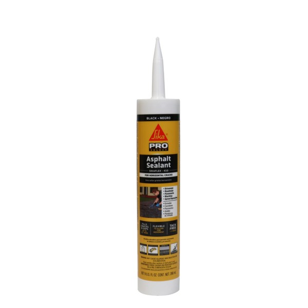 SIKA Sikaflex-410 Asphalt Sealant, Black, Self-Leveling Hybrid Sealant for Filling