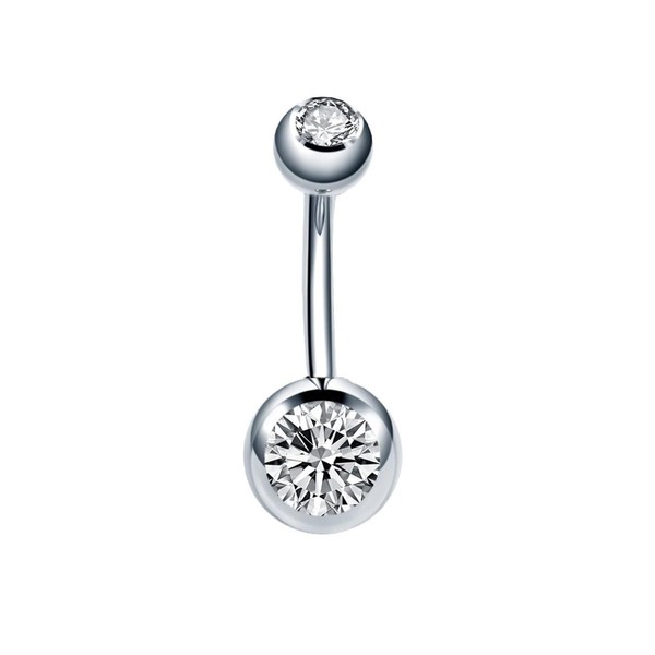 RGEVGER Belly Bar, Titanium Belly Button Bars, Hypoallergenic Piercing tool,