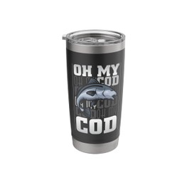 Oh My Cod - Fisher Mens Fishing Stainless Steel Insulated Tumbler