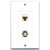RiteAV 1 Port Cat6 Ethernet White 1 Port USB B-B