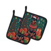 Caroline's Treasures Miniature Pinscher Christmas Pair of Pot Holders Kitchen