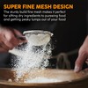 Black Sieves and Strainers Set - Metal Sieve Stainless Steel,