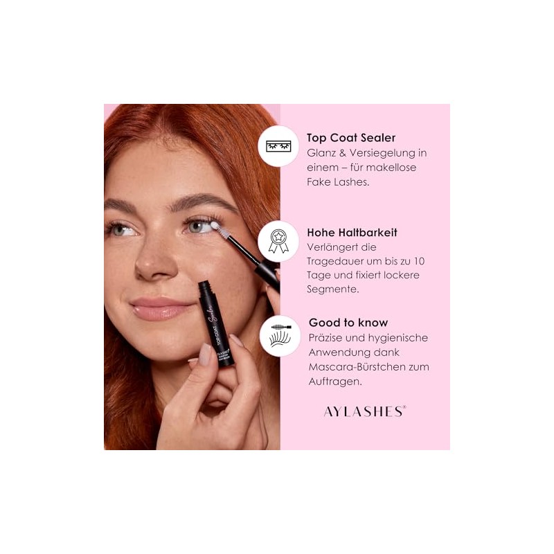 AYLASHES - DIY Top Coat Sealer for False Eyelashes, Transparent,
