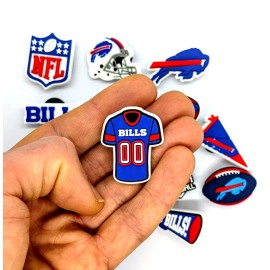 BUFFALO BILLS SHOE CHARMS (14pcs) Football Cool Gift Accessories Set Lot