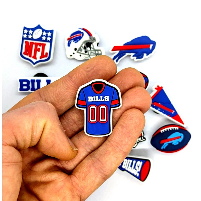 BUFFALO BILLS SHOE CHARMS (14pcs) Football Cool Gift Accessories Set