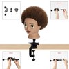 TKIMHEQ Afro Mannequin Head with 6 Inch Synthetic Hair Training