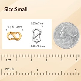 5PCS Double Opening Lobster Clasp - Necklace Shortener Bracelet Clasps and Closures, Stainless Steel Clasps for Jewelry Making, Chain Shortener for Necklace Clip Bracelet Connector (Silver)