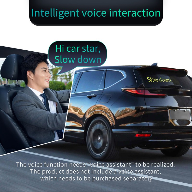 LED Car Sign Flexible Bluetooth App Control Programmable Scrolling Panel