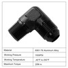 EVIL ENERGY 8AN to 3/8" NPT Male 90 Degree Fitting