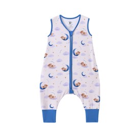 TADO MUSLIN Baby Sleep Sack with Feet 12-18 Months 0.5 Tog 95% Rayon from Bamboo 5% Spandex Breathable Sleep Sacks Baby Walker Quilted Wearable Blanket with Legs 2-Way Zipper