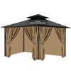 Tngan Gazebo Universal Replacement Privacy Curtain, 10'X12' Waterproof Outdoor Sidewall