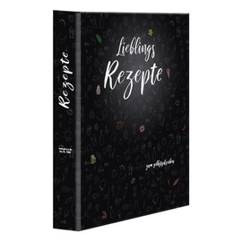 PRICARO Doodles Black A4 Recipe Folder - Single