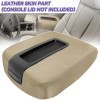 XUKEY Car Armrest Cover Pad Center Console Leather Beige For