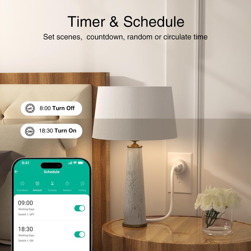 GHome Smart Plug, WiFi Smart Plugs Work with Alexa and