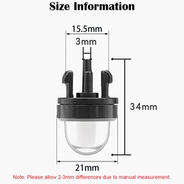 Snap in Primer Bulb, CTRICALVER Carburetor Oil Bubble, Petrol Primer Bulb, Carburetor Primer Pump Replacement for Blower Fuel Premium Primer Bulb Spare Part 10 Pack