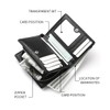 Men Wallet with Chain Vegan Faux Leather Bifold Wallet for