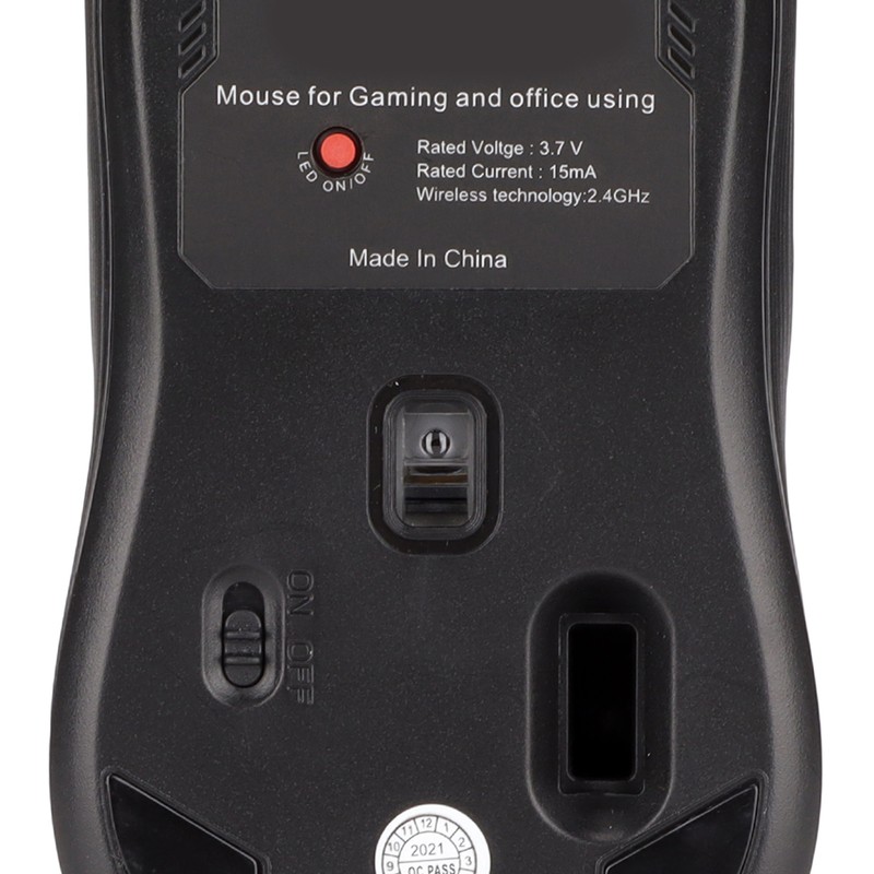 Wireless Mechanical Mouse 2.4G Rechargeable 3600DPI Ergonomic Gaming Mouse for
