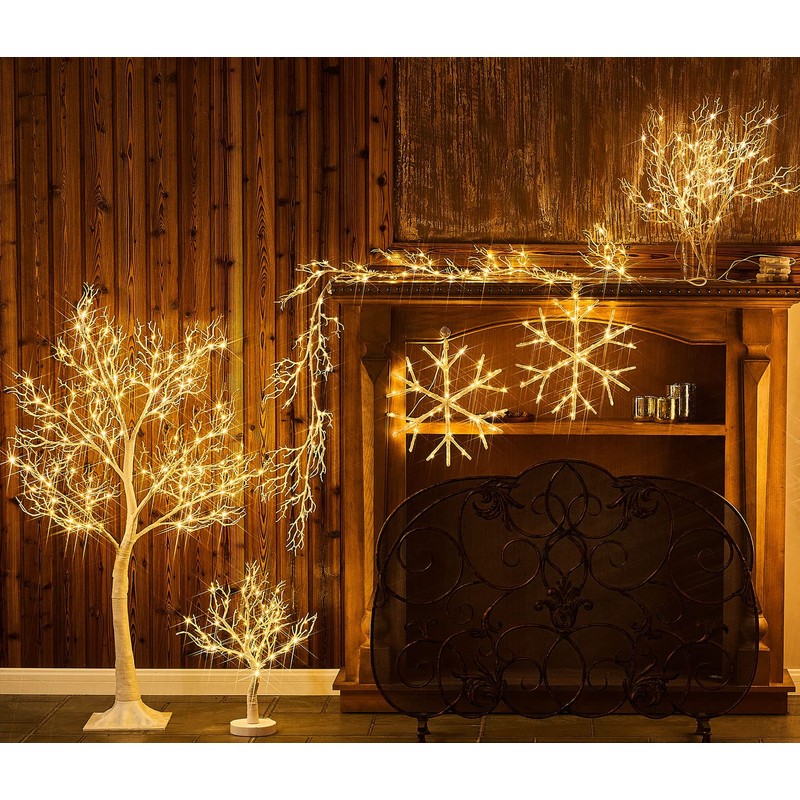 LITBLOOM Lighted Garland with Timer 120 LED Fairy Lights 6FT,