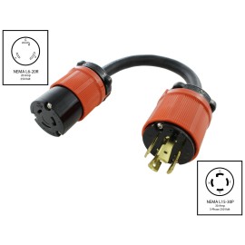 AC WORKS® Flexible Industrial Power Adapter NEMA L15-30P to NEMA L6-20R by AC WORKS®
