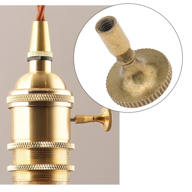 RTNLIT Lamp Switch Knob Replacement, Turn On/Off Socket Knobs Metal