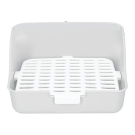 Small Animals Pet Cage Litter Box Toilet Tray Pan ABS Plastic for Rabbit Golden HamsterWhite