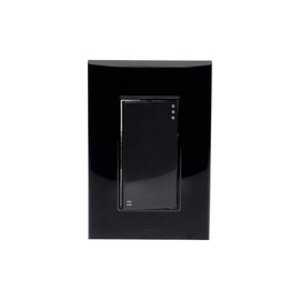 iGoto PB512-N Placa Armada 1 Apagador Escalera de 3 Módulos, Negro, Lugano, pack of aquete de 1