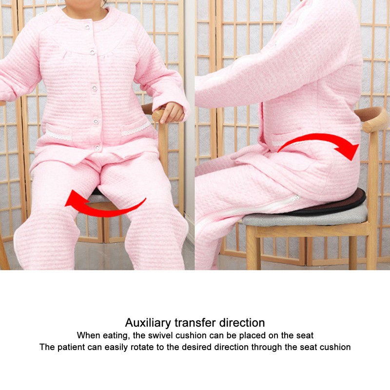 Swivel Seat Cushion Double Layer Washable 360 Degree Rotating Seat