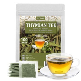 ULTHMOK Thyme Tea, Herbal Tea, Natural Thyme Leaf, Thyme Dried Vegan, 100 Tea Bags