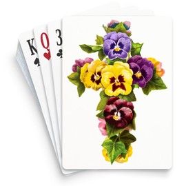 CafePress Cross of Spring Flowers Standard Size Playing Cards