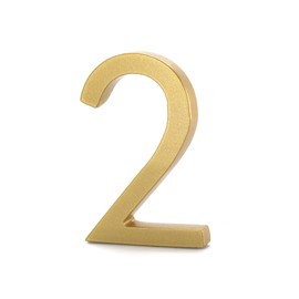 10 Inch Modern House Number, Floating House Number, Easy to Install, Address Number for House (2, Gold)