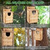 TAGEPUJIE Owl House, Large Wooden Owl Nesting Box for Outside
