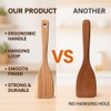 Cuisim Wooden Spatula For Cooking -100% Teak Wood Flat Turner,