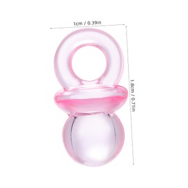 Kisangel 100 Pcs Mini Acrylic Pacifiers Decorative Shower Favors Safe and Soft for Newborns Supplies for Nursery and Shower Games