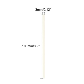 MECCANIXITY Alumina Ceramic Rod Solid Cylinder Whetstone 3mmx100mm Sharpening for Knives Scissors, Cream